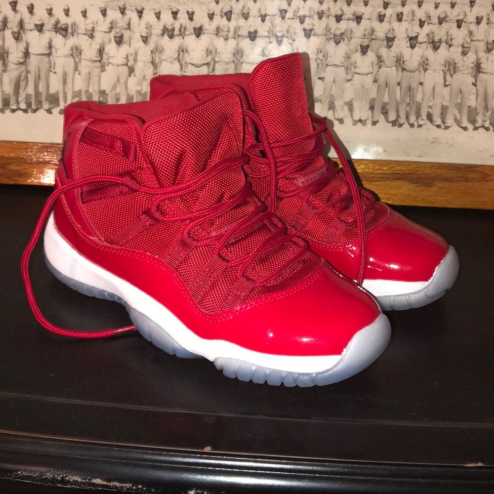 Red Jordan 11s. Size 5.5Y
